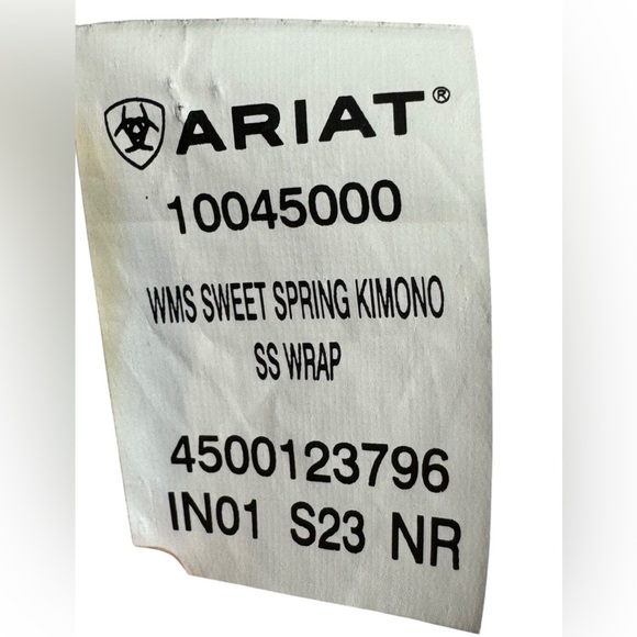 ARIAT Sweet Spring Kimono Wrap with smocked sleeves, size M/L - Picture 8 of 11